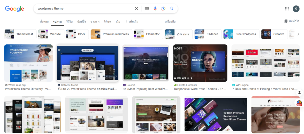 ตัวอย่าง Theme ของ WordPress มีทั้งแบบใช้ได้ฟรี และไม่ฟรี - โปรแกรมห้องสมุด Digital Librarian